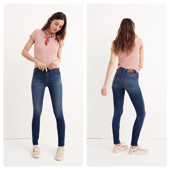 Madewell Denim - MADEWELL 10" High-Rise Skinny Jeans in Danny Wash